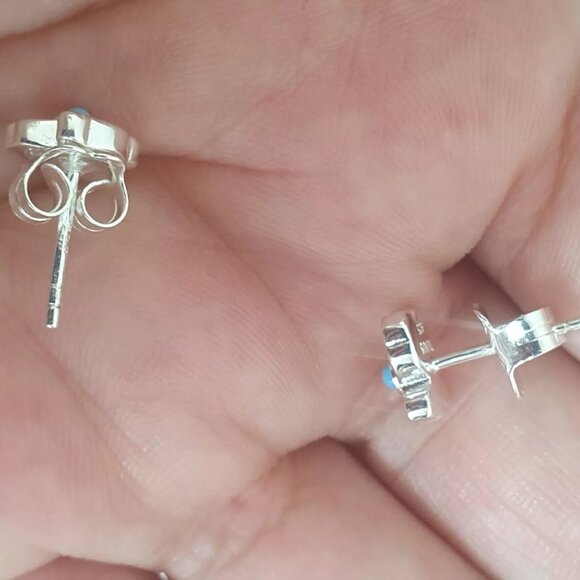 Tous Sterling Silver and Turquoise Necklace and Earrings Set - Picture 7 of 8